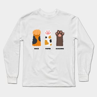 Rock paper scissors cats Long Sleeve T-Shirt